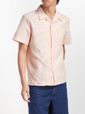 A.P.C. - Lloyd Striped Cotton-chambray Shirt - Mens - Salmon - L