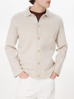 A.P.C. - Miles Spread-collar Cotton Overshirt - Mens - Beige - S