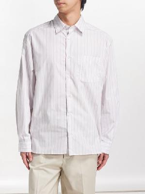 A.P.C. - Malo Striped Cotton-poplin Shirt - Mens - White - M