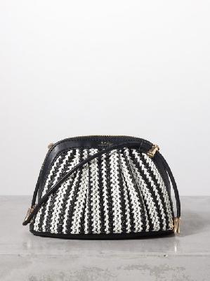 A.P.C. - Ninon Small Woven-faux Leather Cross-body Bag - Womens - Black White - ONE SIZE