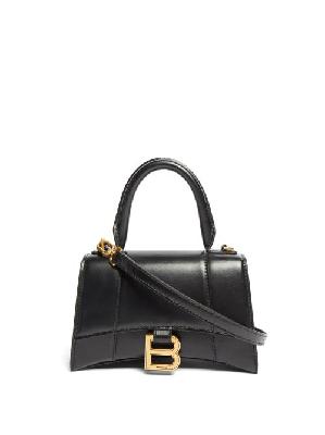 Balenciaga - Hourglass Xs Leather Bag - Womens - Black - ONE SIZE