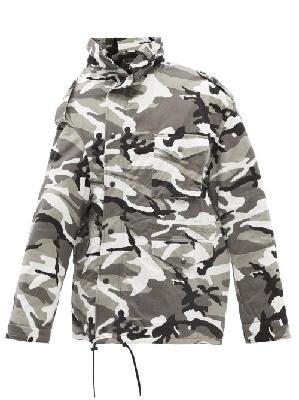 Balenciaga - Camouflage-print Cotton-twill Parka - Womens - Grey