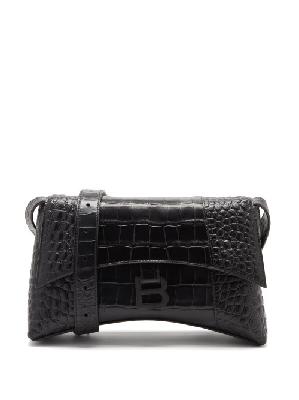Balenciaga - Downtown Xs Crocodile-effect Leather Bag - Womens - Black - ONE SIZE