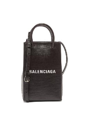 Balenciaga - Shopping Mini Leather Cross-body Bag - Womens - Black - ONE SIZE