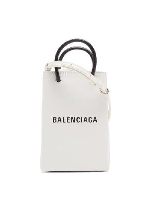 Balenciaga - Shopping Mini Leather Cross-body Bag - Womens - White - ONE SIZE