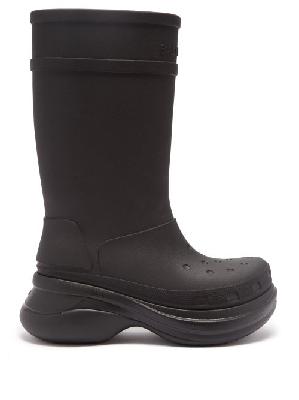 Balenciaga - X Crocs Logo-embossed Rubber Knee-high Boots - Womens - Black - 35 EU/IT