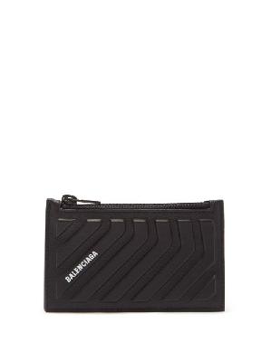 Balenciaga - Car Logo-print Embossed-leather Wallet - Mens - Black - ONE SIZE