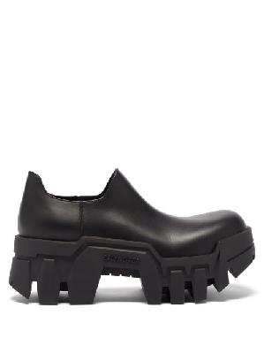 Balenciaga - Bulldozer Platform Leather Shoes - Womens - Black