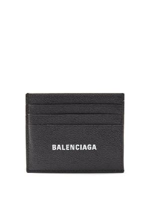Balenciaga - Cash Logo-print Leather Cardholder - Mens - Black Multi - ONE SIZE
