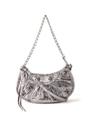 Balenciaga - Cagole Mini Leather Shoulder Bag - Womens - Silver - ONE SIZE