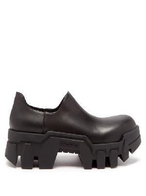 Balenciaga - Bulldozer Platform Leather Shoes - Mens - Black