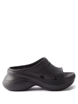 Balenciaga - X Crocs Rubber Slides - Womens - Black - 35 EU/IT