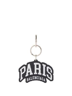 Balenciaga - Cash Paris-logo Leather Keyring - Mens - Black Multi