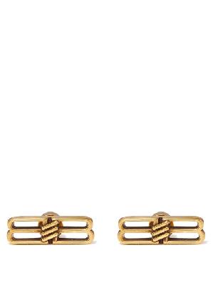 Balenciaga - License Bb-logo Stud Earrings - Womens - Gold - ONE SIZE
