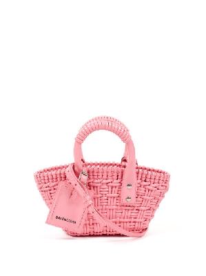 Balenciaga - Bistrot Xs Woven Basket Bag - Womens - Light Pink - ONE SIZE