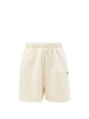 Balenciaga - Campaign-logo Embroidered Cotton-jersey Shorts - Womens - Cream Multi - M
