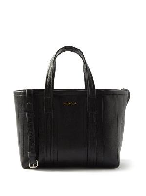 Balenciaga - Barbes S Crinkled-leather Tote - Womens - Black - ONE SIZE