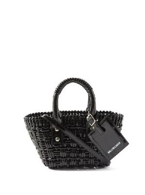 Balenciaga - Bistro Xxs Woven Faux-leather Basket Bag - Womens - Black - ONE SIZE