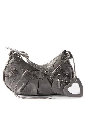 Balenciaga - Cagole S Leather Shoulder Bag - Womens - Dark Grey - ONE SIZE