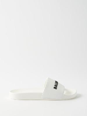 Balenciaga - Logo-embossed Rubber Slides - Womens - White - 36 EU/IT