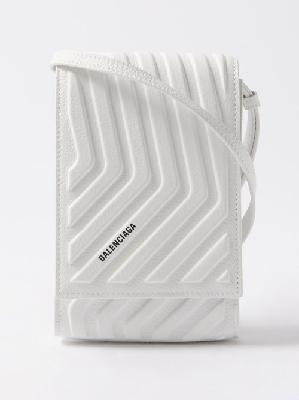 Balenciaga - Car Leather Phone Case And Cardholder - Mens - White Multi