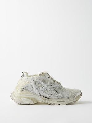 Balenciaga - Runner Mesh And Faux Leather Trainers - Womens - White - 34 EU/IT