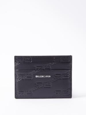 Balenciaga - Bb-logo Leather Cardholder - Mens - Black - ONE SIZE