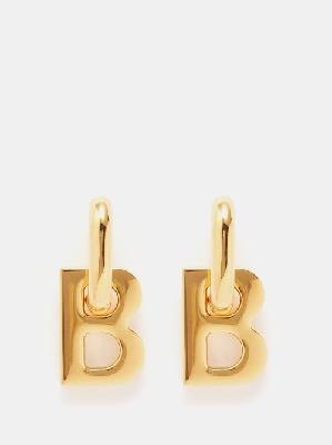 Balenciaga - B Chain Xs Metal Earrings - Womens - Yellow Gold - ONE SIZE