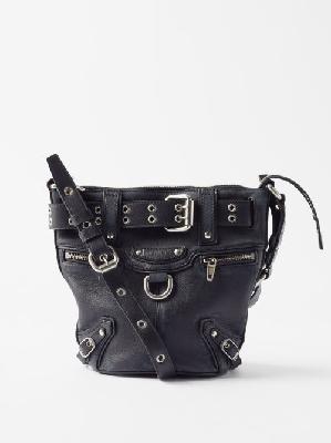 Balenciaga - Emo Xs Leather Bucket Bag - Womens - Black - ONE SIZE