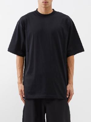 Balenciaga - Logo-print Organic-cotton T-shirt - Mens - Black White - L