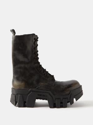 Balenciaga - Bulldozer Leather Boots - Mens - Black - 40 EU