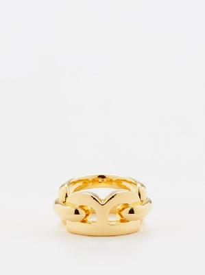 Balenciaga - B-chain Ring - Womens - Yellow Gold - 54