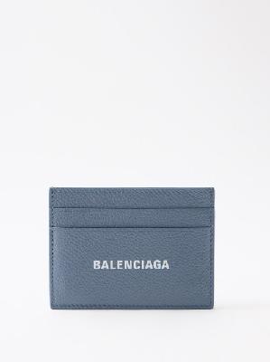 Balenciaga - Cash Leather Cardholder - Mens - Navy - ONE SIZE