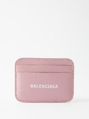 Balenciaga - Cash Grained-leather Cardholder - Womens - Light Pink