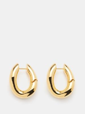 Balenciaga - Distorted Hoop Earrings - Womens - Gold - ONE SIZE