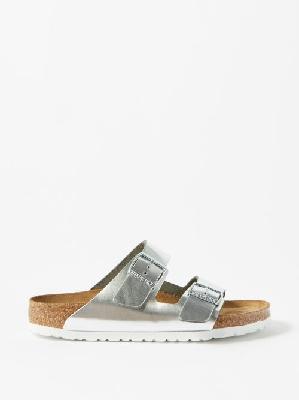 Birkenstock - Arizona Metallic-leather Sandals - Womens - Silver - 36 EU/IT