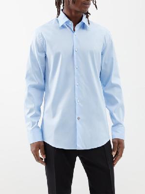 Boss - Hank Kent Cotton-poplin Shirt - Mens - Light Blue - 41 EU