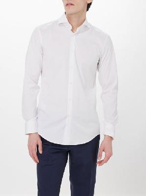 Boss - Hank Cotton-blend Poplin Shirt - Mens - White - 38 EU