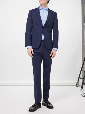 Boss - Slim-fit Virgin Wool-blend Suit - Mens - Blue - 44 EU/IT
