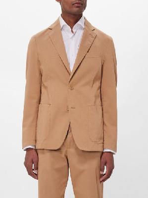 Boss - Hanry Cotton-blend Suit Jacket - Mens - Beige - 46 EU/IT