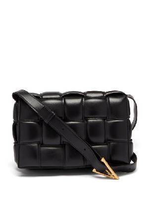 Bottega Veneta - Cassette Intrecciato-leather Cross-body Bag - Womens - Black - ONE SIZE