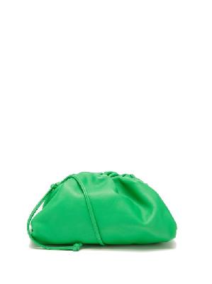 Bottega Veneta - Pouch Mini Leather Clutch Bag - Womens - Green - ONE SIZE