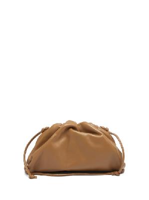 Bottega Veneta - Pouch Mini Leather Clutch Bag - Womens - Tan - ONE SIZE