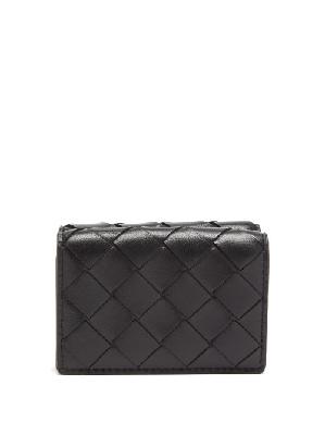 Bottega Veneta - Intrecciato Leather Bifold Wallet - Womens - Black - ONE SIZE