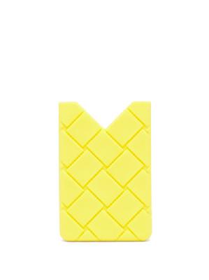 Bottega Veneta - Intrecciato Rubber Cardholder - Mens - Yellow - ONE SIZE