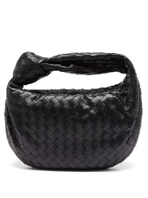 Bottega Veneta - Jodie Teen Intrecciato-leather Shoulder Bag - Womens - Black - ONE SIZE