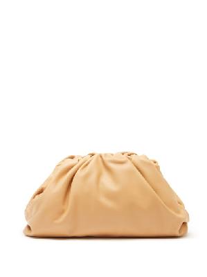 Bottega Veneta - Pouch Teen Leather Clutch Bag - Womens - Beige - ONE SIZE