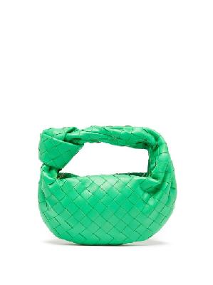 Bottega Veneta - Jodie Mini Intrecciato-leather Clutch Bag - Womens - Green - ONE SIZE