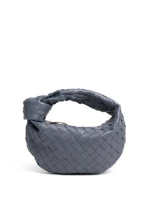 Bottega Veneta - Jodie Mini Intrecciato-leather Clutch Bag - Womens - Grey - ONE SIZE