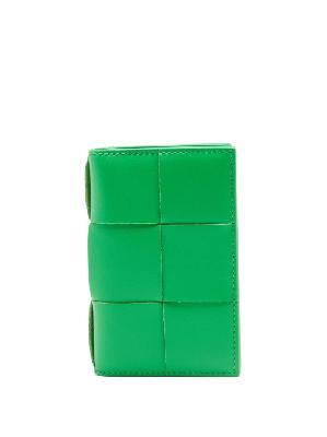 Bottega Veneta - Cassette Intrecciato-leather Cardholder - Mens - Green - ONE SIZE